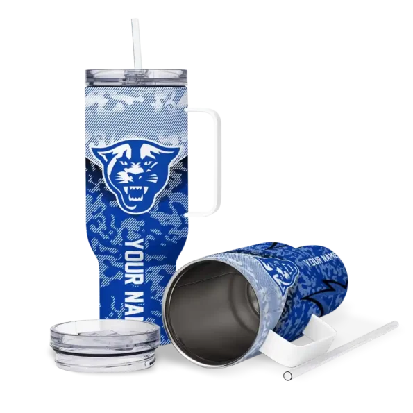 customized georgia state panthers chevron stripe blue curved tumbler high quality.webp