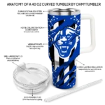 customized georgia state panthers claw cut blue black curved tumbler best selling.webp
