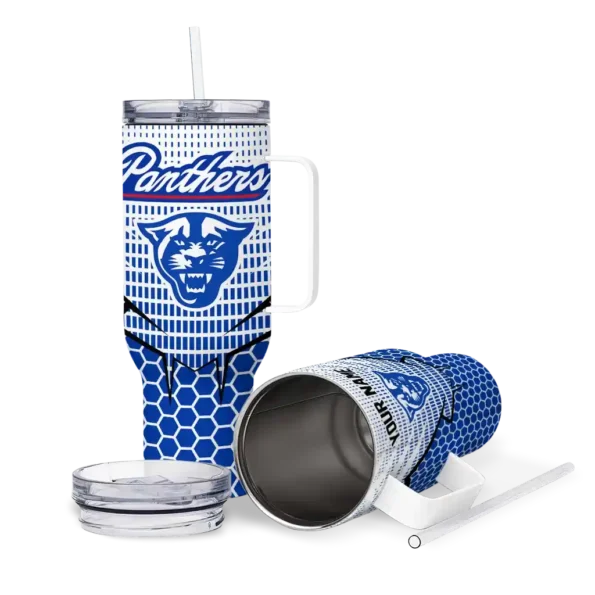 customized georgia state panthers hex texture blue curved tumbler high quality.webp