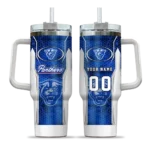 customized georgia state panthers hexagon armor blue curved tumbler best selling.webp