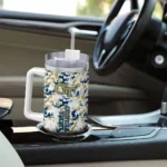 customized georgia tech yellow jackets camo mashup gold white curved tumbler best selling.webp