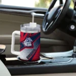 customized gonzaga bulldogs arrow burst blue curved tumbler best selling.webp