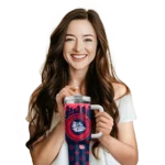 customized gonzaga bulldogs bullseye drips blue curved tumbler best selling.webp
