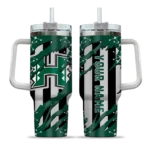 customized hawaii rainbow warriors claw cut green black curved tumbler best selling.webp