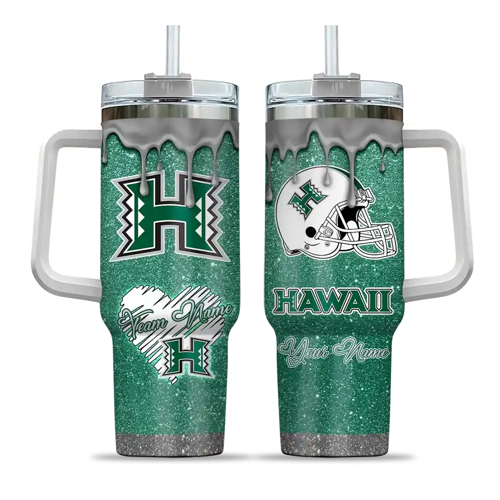 customized hawaii rainbow warriors heart helmet motif green curved tumbler best selling.webp customized hawaii rainbow warriors heart helmet motif green curved tumbler best selling.webp