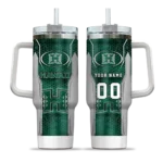 customized hawaii rainbow warriors hexagon armor green curved tumbler best selling.webp