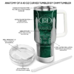 customized hawaii rainbow warriors hexagon armor green curved tumbler best selling.webp