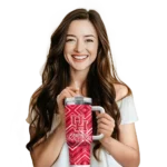 customized houston cougars bold diamonds red curved tumbler best selling.webp