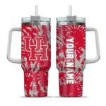customized houston cougars burst swirl red curved tumbler best selling.webp