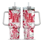 customized houston cougars camo mashup red white curved tumbler best selling.webp