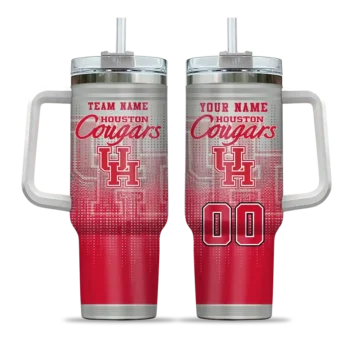 customized houston cougars gradient dots red curved tumbler best selling.webp