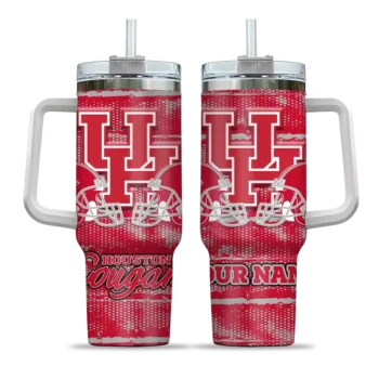 customized houston cougars honey streaks red curved tumbler best selling.webp