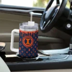 customized illinois fighting illini bullseye drips blue curved tumbler best selling.webp