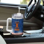 customized illinois fighting illini geometric prism blue curved tumbler best selling.webp