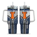customized illinois fighting illini leopard zipper blue curved tumbler best selling.webp