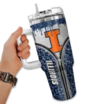 customized illinois fighting illini leopard zipper blue curved tumbler best selling.webp
