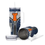 customized illinois fighting illini leopard zipper blue curved tumbler best selling.webp