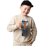 customized illinois fighting illini leopard zipper blue curved tumbler best selling.webp