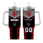 customized indiana hoosiers arrow armor red black curved tumbler best selling.webp