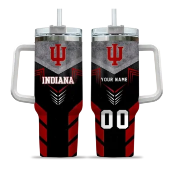 customized indiana hoosiers arrow armor red black curved tumbler best selling.webp