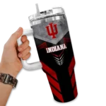 customized indiana hoosiers arrow armor red black curved tumbler best selling.webp