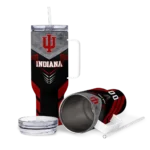customized indiana hoosiers arrow armor red black curved tumbler best selling.webp