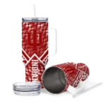 customized indiana hoosiers chevron angle red curved tumbler best selling.webp