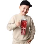 customized indiana hoosiers chevron angle red curved tumbler best selling.webp