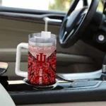customized indiana hoosiers chevron stripe red curved tumbler best selling.webp