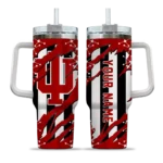 customized indiana hoosiers claw cut red black curved tumbler best selling.webp
