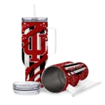 customized indiana hoosiers claw cut red black curved tumbler best selling.webp