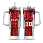 customized indiana hoosiers hexagon armor red curved tumbler best selling.webp