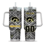 customized iowa hawkeyes bold diamonds black curved tumbler best selling.webp