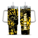 customized iowa hawkeyes burst swirl black curved tumbler best selling.webp