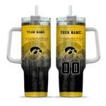 customized iowa hawkeyes gradient dots black curved tumbler best selling.webp