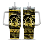 customized iowa hawkeyes honey streaks black curved tumbler best selling.webp