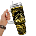 customized iowa hawkeyes honey streaks black curved tumbler best selling.webp