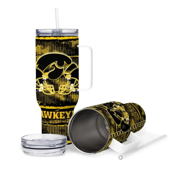 customized iowa hawkeyes honey streaks black curved tumbler high quality.webp