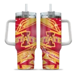 customized iowa state cyclones abstract paths red curved tumbler best selling.webp