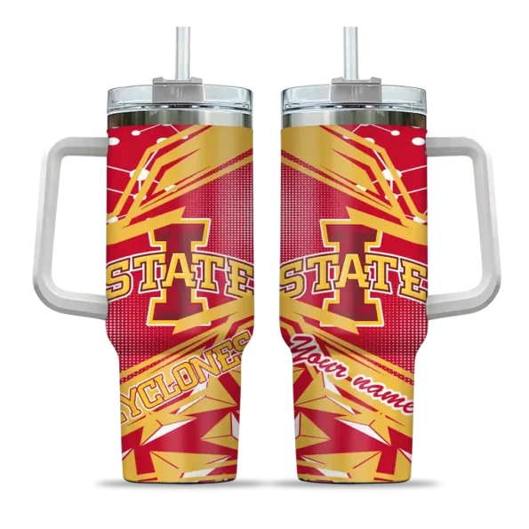customized iowa state cyclones abstract paths red curved tumbler best selling.webp