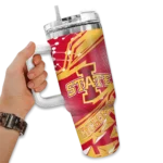 customized iowa state cyclones abstract paths red curved tumbler best selling.webp