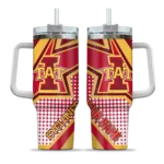 customized iowa state cyclones arrow burst red curved tumbler best selling.webp