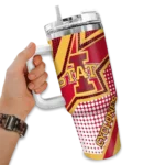 customized iowa state cyclones arrow burst red curved tumbler best selling.webp