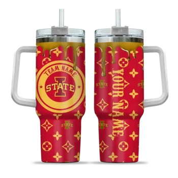 customized iowa state cyclones bullseye drips red curved tumbler best selling.webp