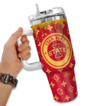 customized iowa state cyclones bullseye drips red curved tumbler best selling.webp