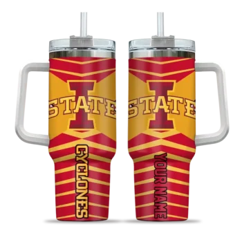 customized iowa state cyclones chevron layers red curved tumbler best selling.webp