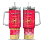 customized iowa state cyclones geometric prism red curved tumbler best selling.webp