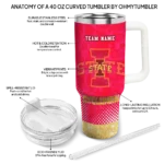 customized iowa state cyclones geometric prism red curved tumbler best selling.webp