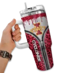 customized iowa state cyclones leopard zipper red curved tumbler best selling.webp