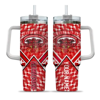 customized jacksonville state gamecocks chevron angle red curved tumbler best selling.webp